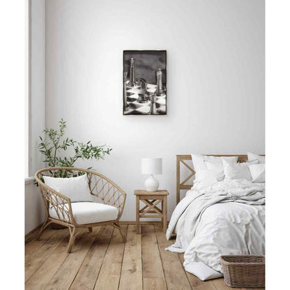 Leftbank Art Checkmate Ink Hand Crafted Canvas Art