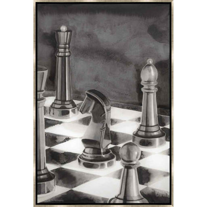 Leftbank Art Checkmate Ink Hand Crafted Canvas Art
