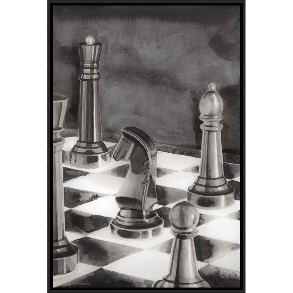 Leftbank Art Checkmate Ink Hand Crafted Canvas Art