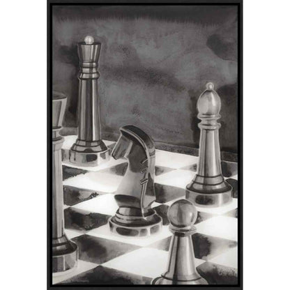 Leftbank Art Checkmate Ink Hand Crafted Canvas Art