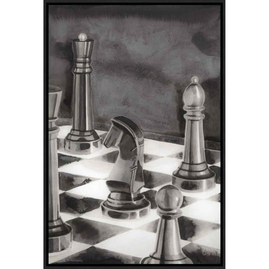 Leftbank Art Checkmate Ink Hand Crafted Canvas Art