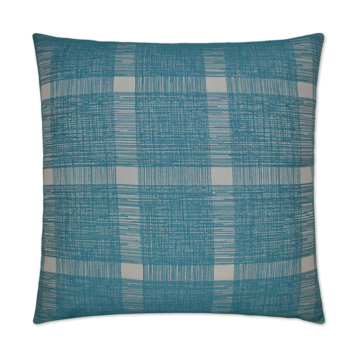 D.V. Kap Checkmate Turquoise Throw Pillow With Insert
