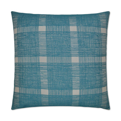 D.V. Kap Checkmate Turquoise Throw Pillow With Insert
