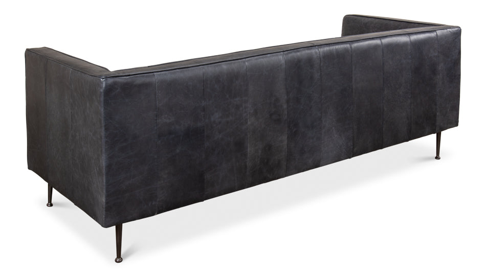 Chesterfield Lexington Sofa Nottinghill Grey Leather-Sofas & Loveseats-Sarreid-LOOMLAN