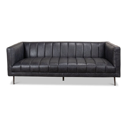 Chesterfield Lexington Sofa Nottinghill Grey Leather-Sofas & Loveseats-Sarreid-LOOMLAN