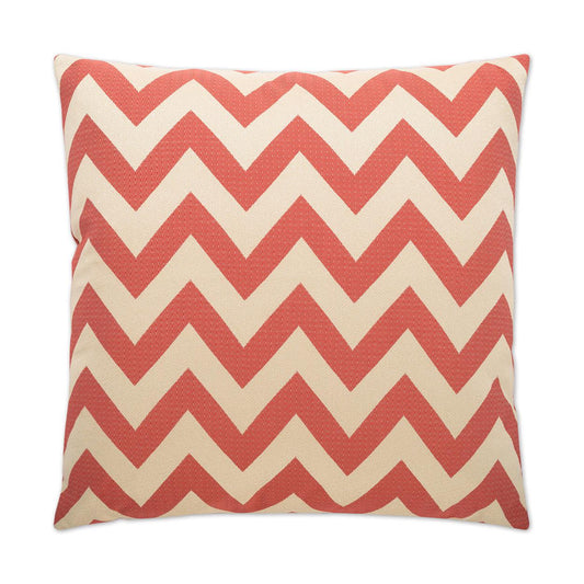 D.V. Kap Chevron Chic Red Throw Pillow With Insert