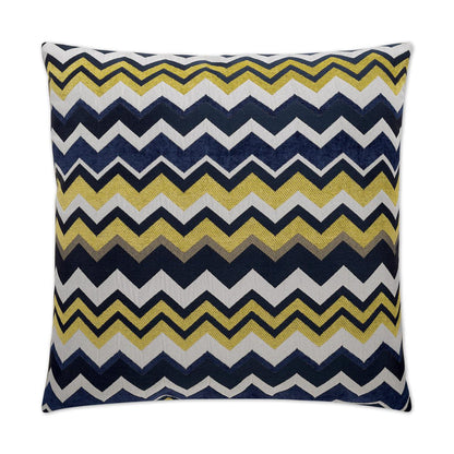 D.V. Kap Chevron Navy Blue Throw Pillow With Insert