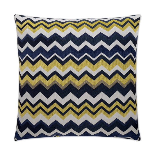 D.V. Kap Chevron Navy Blue Throw Pillow With Insert