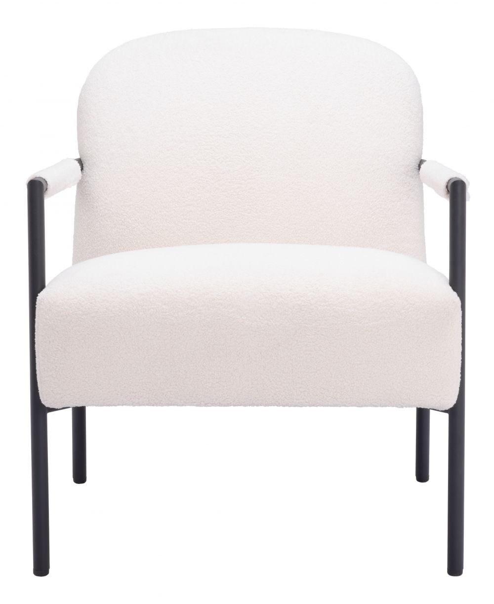 Zuo Modern Chicago Ivory Fabric Accent Chair
