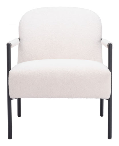 Zuo Modern Chicago Ivory Fabric Accent Chair