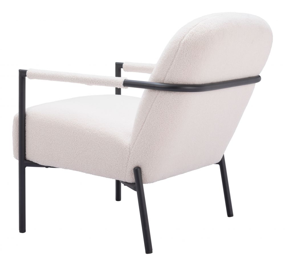 Zuo Modern Chicago Ivory Fabric Accent Chair