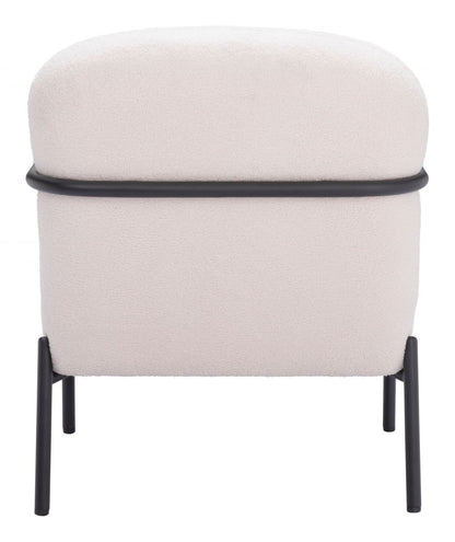 Zuo Modern Chicago Ivory Fabric Accent Chair