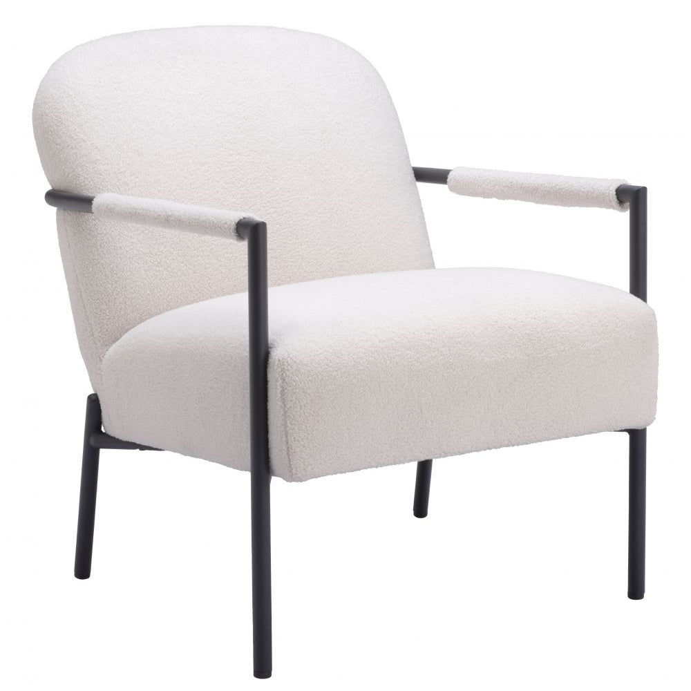 Zuo Modern Chicago Ivory Fabric Accent Chair