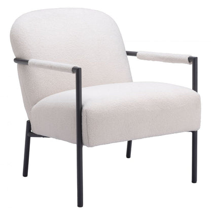 Zuo Modern Chicago Ivory Fabric Accent Chair