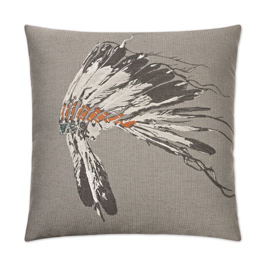 D.V. Kap Chief Smoke Grey Throw Pillow With Insert