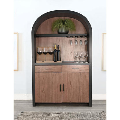 Sunny D Chill Wooden Arch Home Bar Cabinet