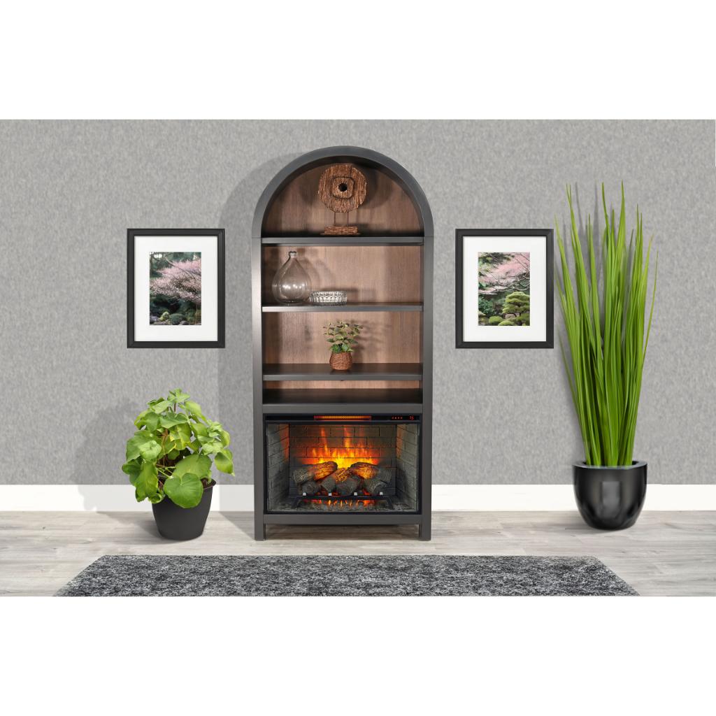 Sunny D Chill Wooden Black Arch Bookcase