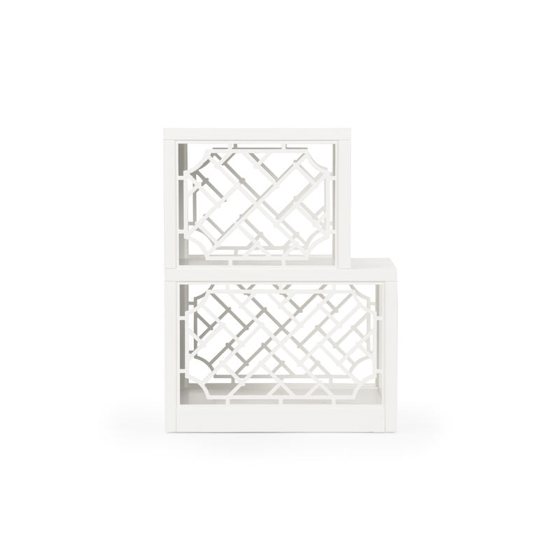 Wildwood Chip White Finish Rectangular Side Table