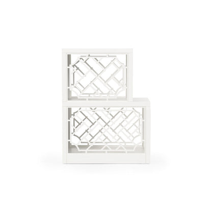Wildwood Chip White Finish Rectangular Side Table