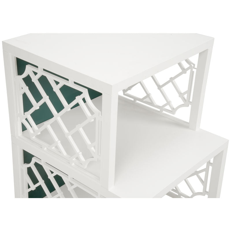 Wildwood Chip White Finish Rectangular Side Table