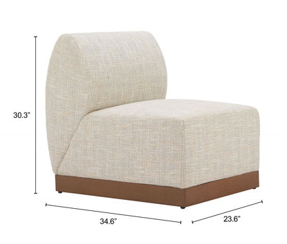 Zuo Modern Christy Fabric Outdoor Armless Chair