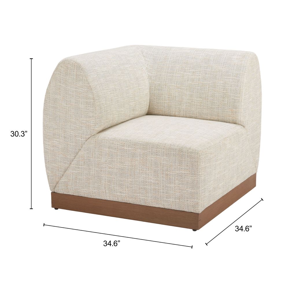 Zuo Modern Christy Fabric Outdoor Corner Chair