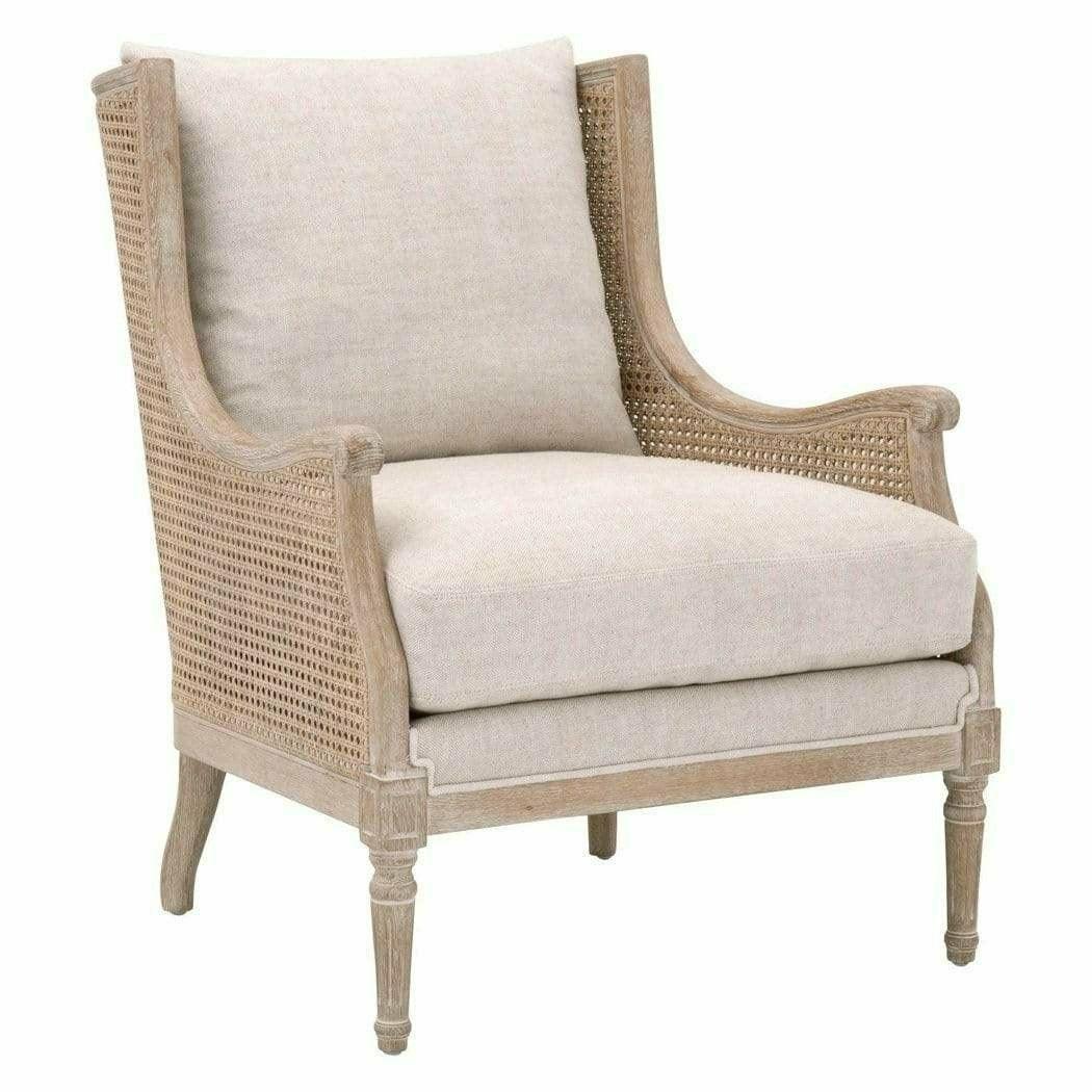 Churchill Club Chair Bisque Natural Gray Birch Cane Club Chairs Sideboards and Things By Essentials For Living