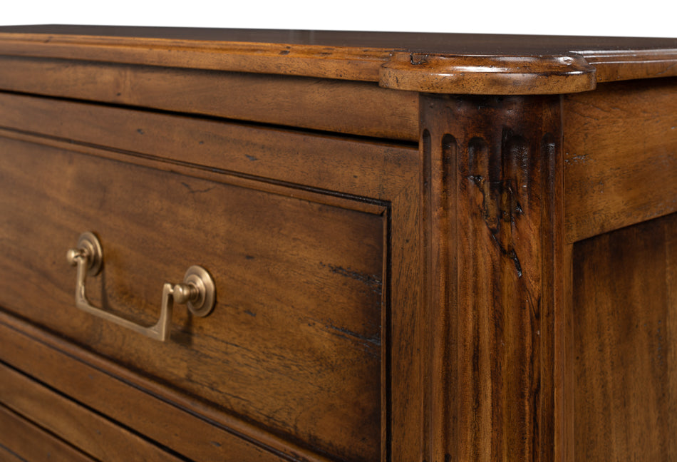 Ciborium Chest Of 3 Drawers Fruitwood-Chests-Sarreid-LOOMLAN