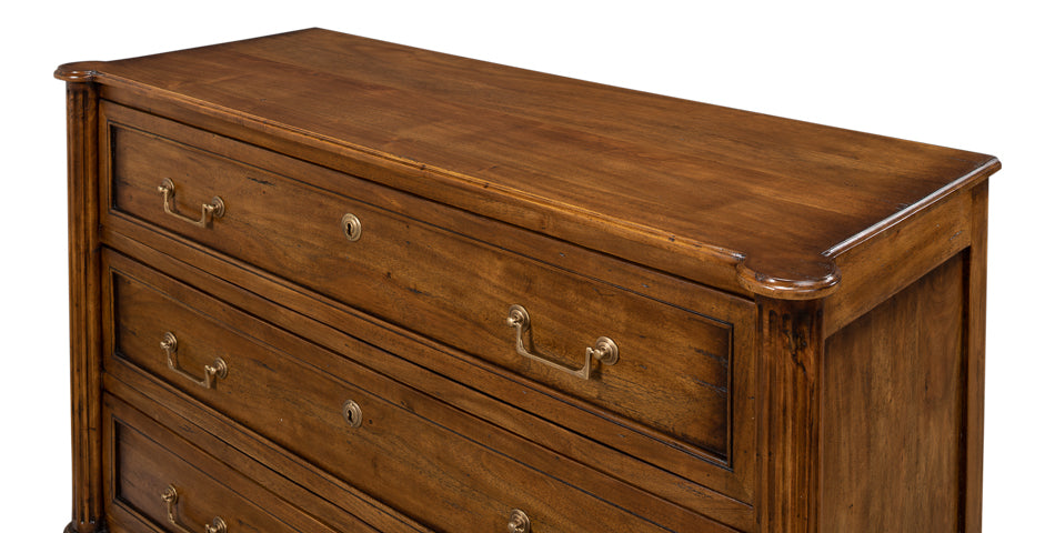 Ciborium Chest Of 3 Drawers Fruitwood-Chests-Sarreid-LOOMLAN