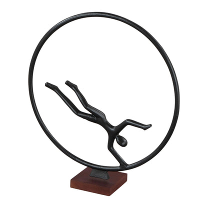 Circle Table Art Black Statues & Sculptures LOOMLAN By Zuo Modern