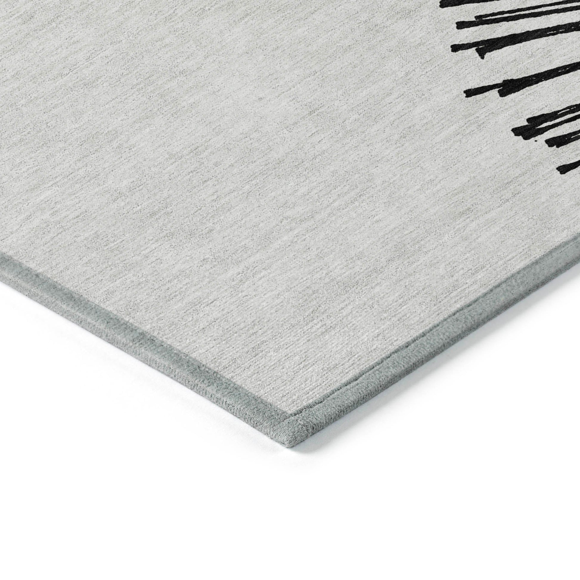 Addison Rugs Circles Black Washable Indoor-Outdoor Rug