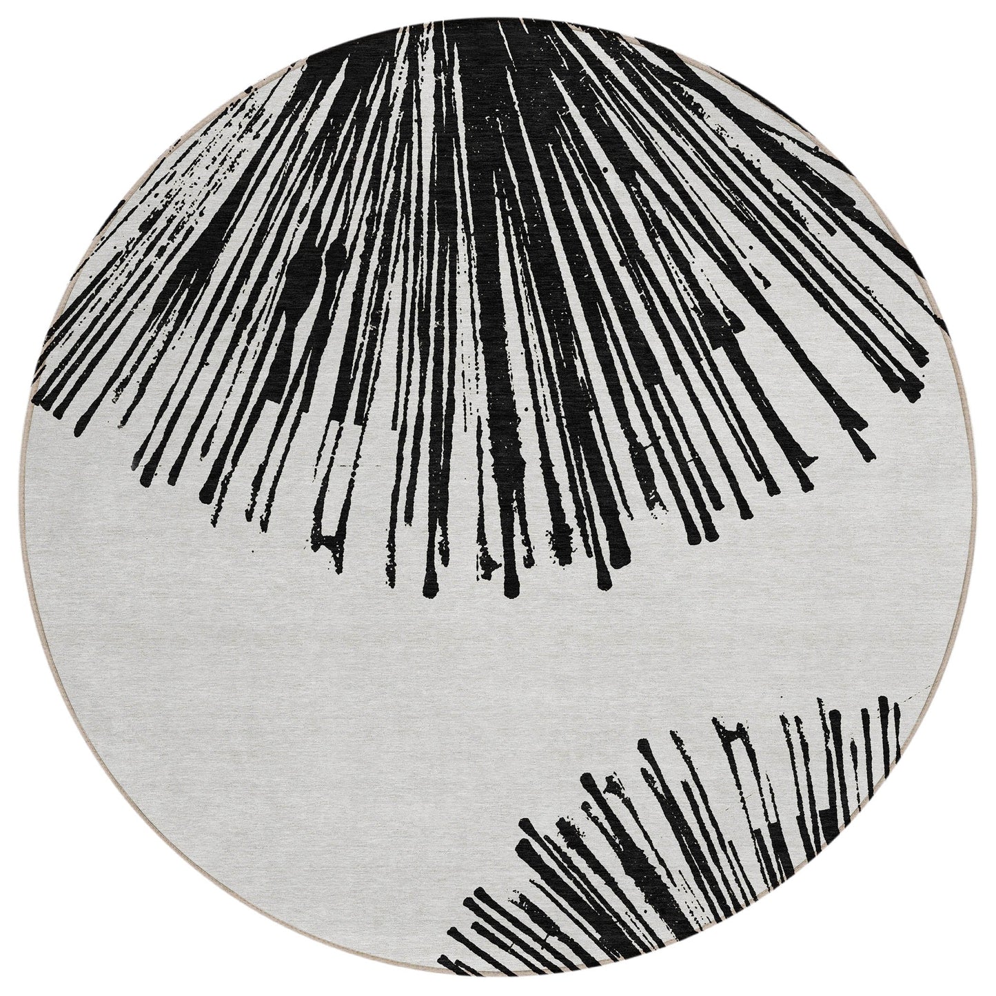 Addison Rugs Circles Black Washable Indoor-Outdoor Rug