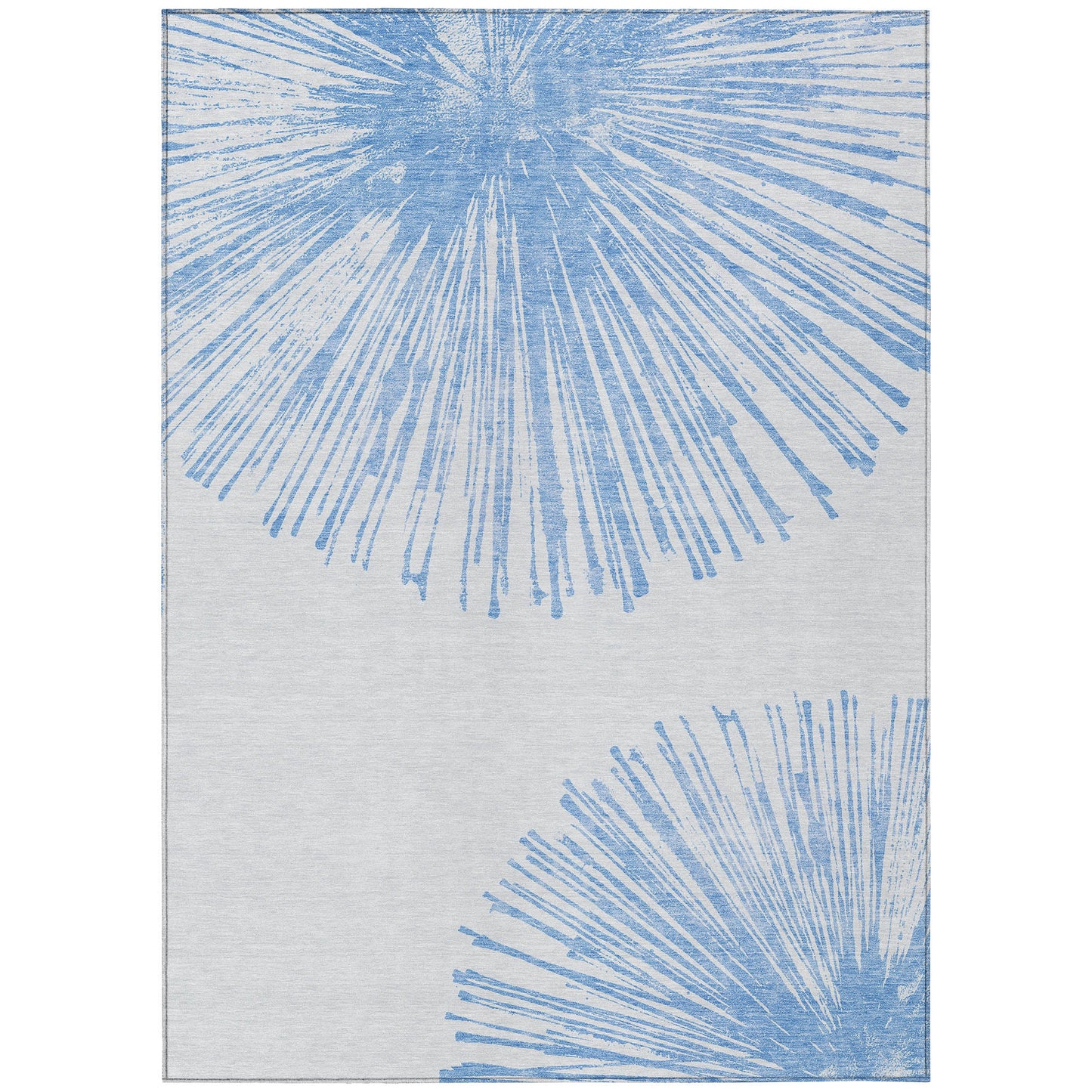 Addison Rugs Circles Blue Washable Indoor-Outdoor Rug