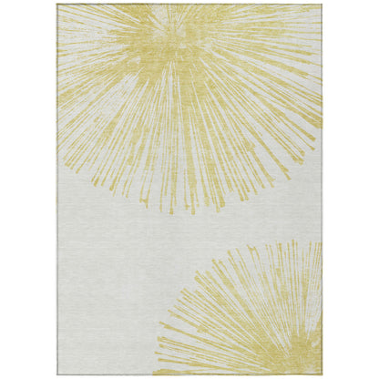 Addison Rugs Circles Beige Washable Indoor-Outdoor Rug