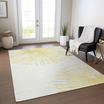 Addison Rugs Circles Beige Washable Indoor-Outdoor Rug