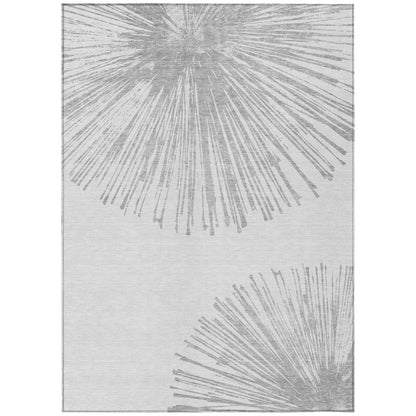 Addison Rugs Circles Grey Washable Indoor-Outdoor Rug