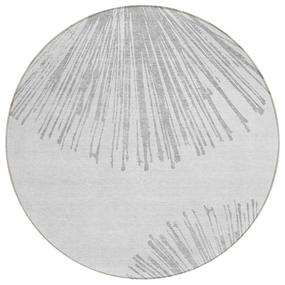 Addison Rugs Circles Grey Washable Indoor-Outdoor Rug