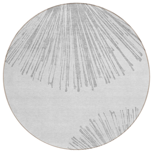 Addison Rugs Circles Grey Washable Indoor-Outdoor Rug