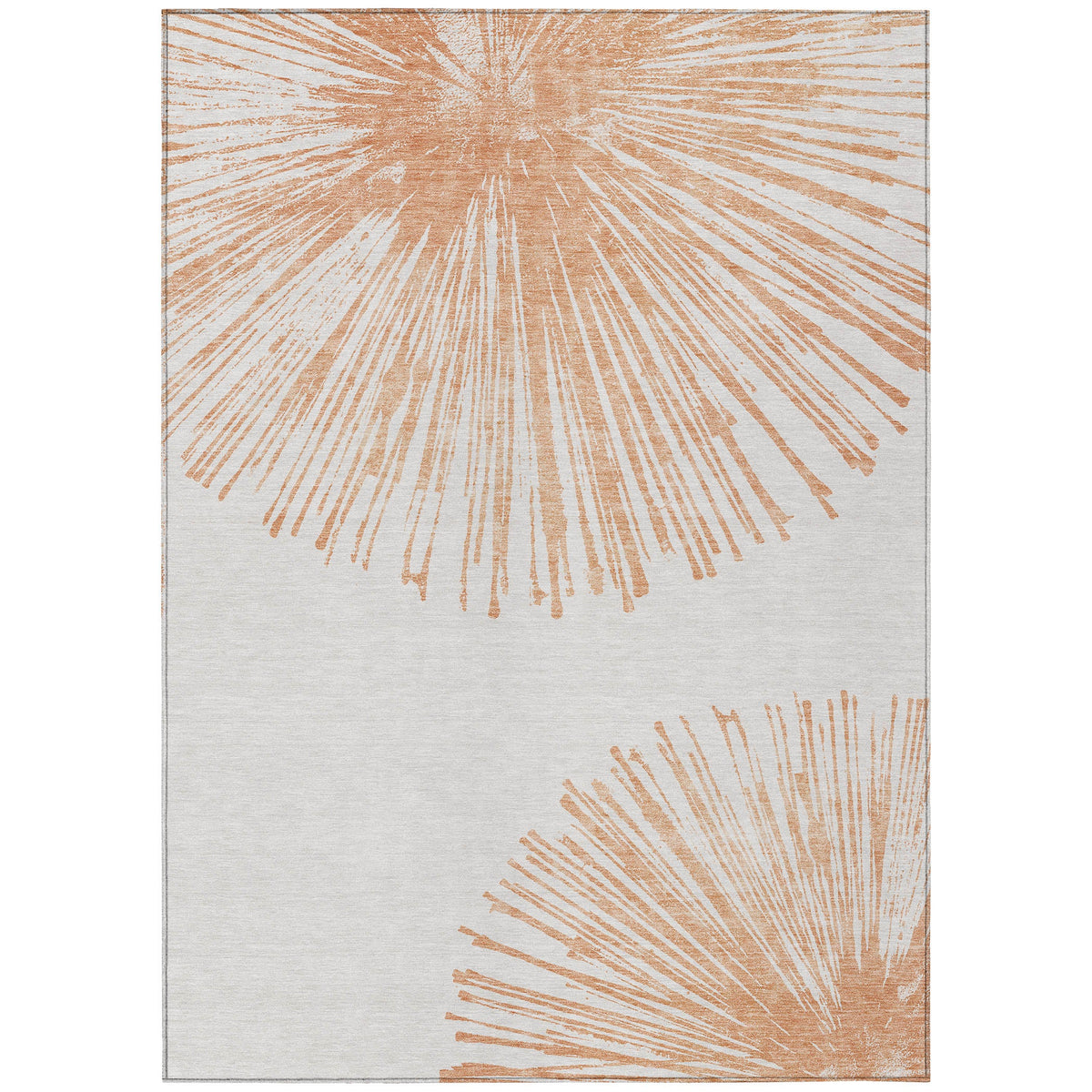 Addison Rugs Circles Salmon Washable Indoor-Outdoor Rug