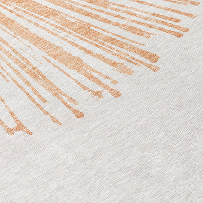 Addison Rugs Circles Salmon Washable Indoor-Outdoor Rug