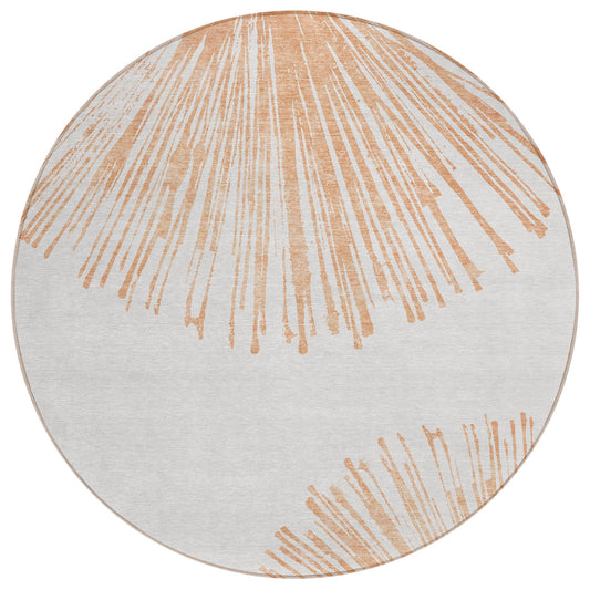 Addison Rugs Circles Salmon Washable Indoor-Outdoor Rug
