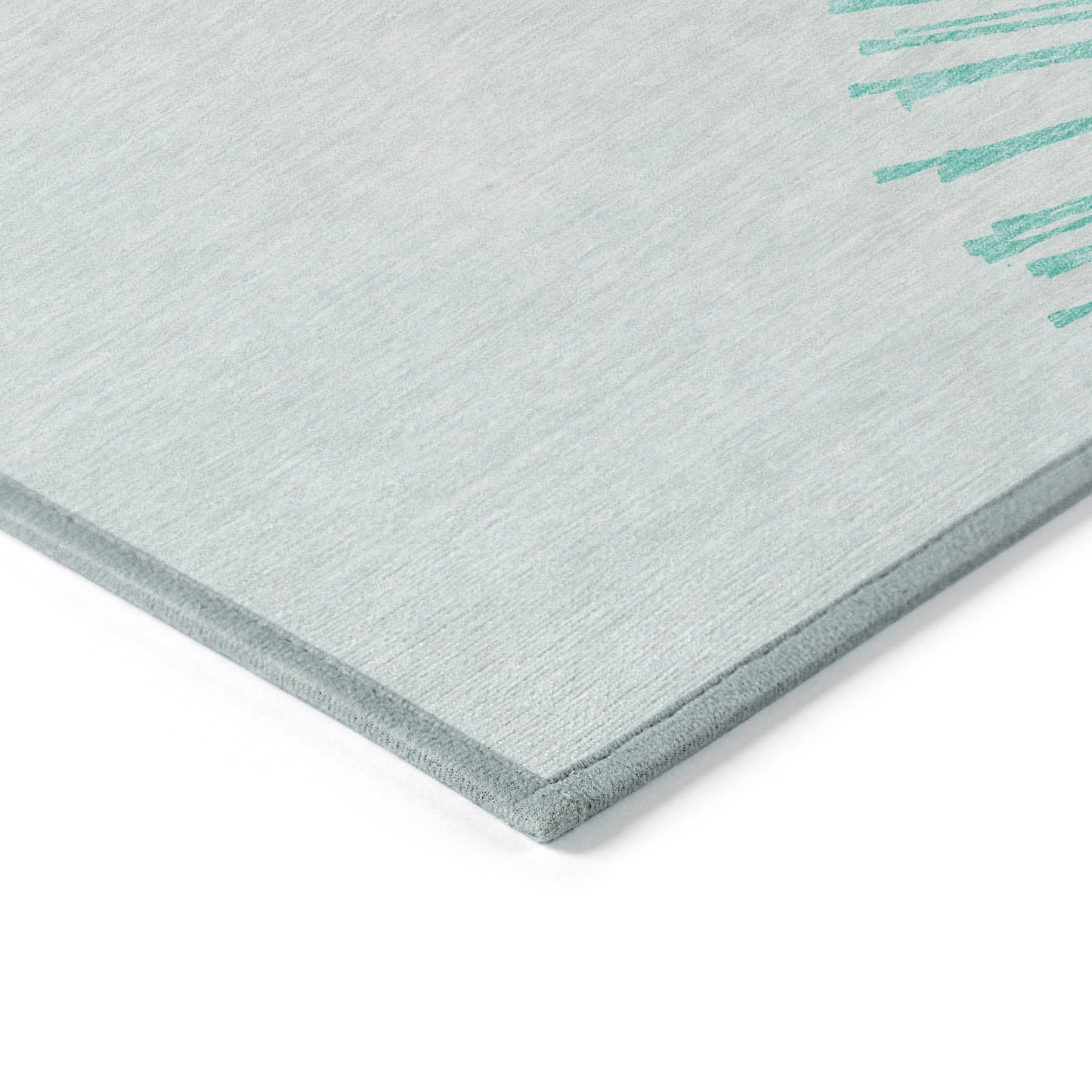 Addison Rugs Circles Teal Washable Indoor-Outdoor Rug