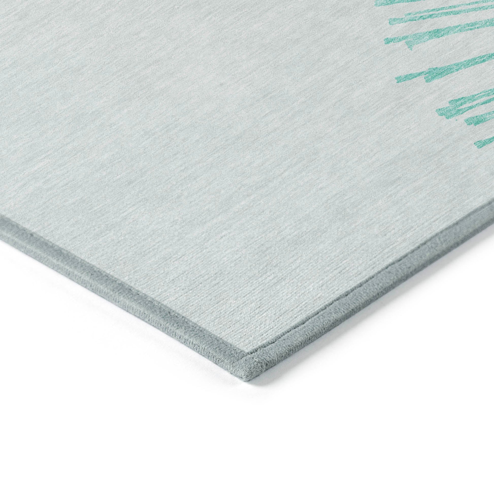 Addison Rugs Circles Teal Washable Indoor-Outdoor Rug