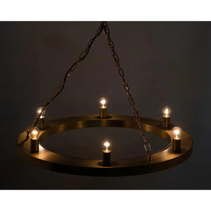 Ciro Metal Chandelier With Brass Finish