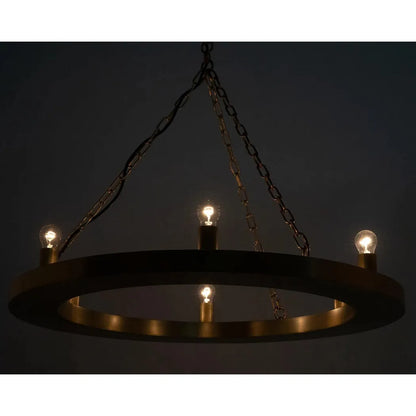 Ciro Metal Chandelier With Brass Finish