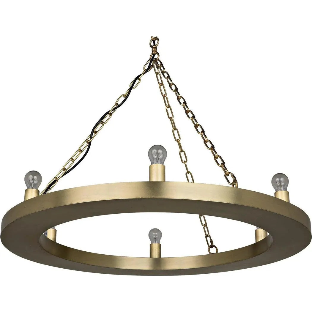 Ciro Metal Chandelier With Brass Finish