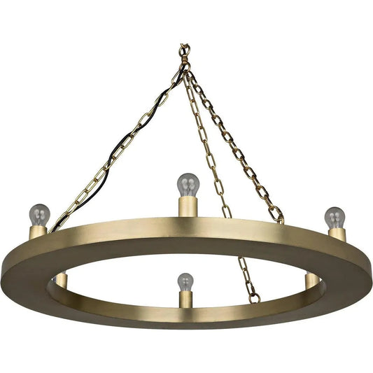 Ciro Metal Chandelier With Brass Finish