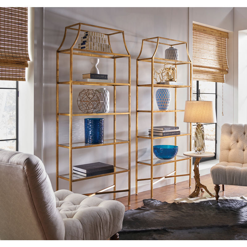 Clancy Gold Iron Made Etagere-Etageres-Wildwood-LOOMLAN