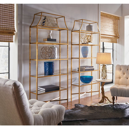 Clancy Gold Iron Made Etagere-Etageres-Wildwood-LOOMLAN