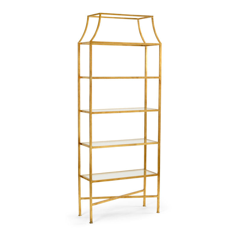 Clancy Gold Iron Made Etagere-Etageres-Wildwood-LOOMLAN